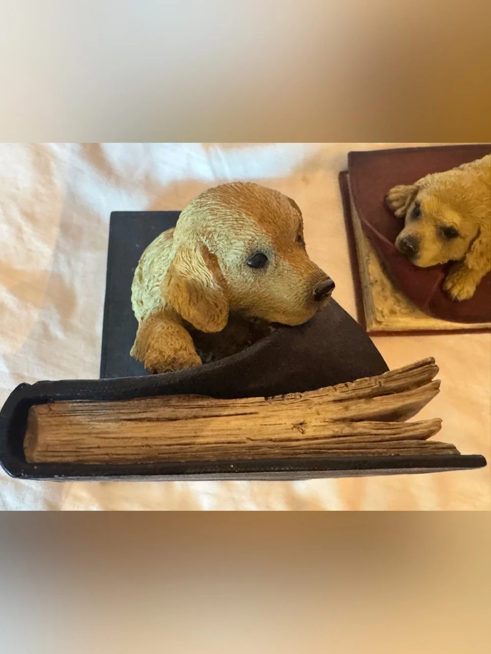 Golden Retriever Puppy Bookend Set! - Picture 5 of 9